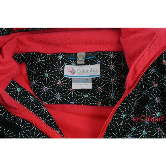 Columbia Interchange Outgrown Kids Large Black Snowflake Lined Waterproof Jacket - Picture 7 of 10